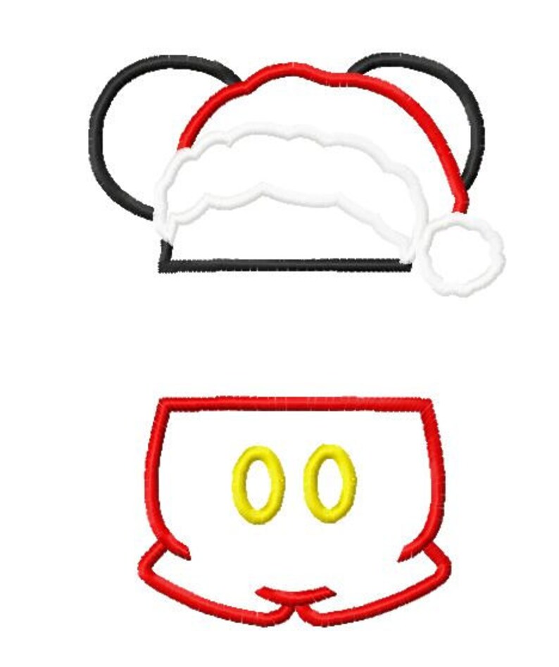 Machine Embroidery Split Santa Character Inspired Mister Split Santa Applique Embroidery Applique ...