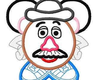 Personaje inspirado Mister Mouse Juguete Libro Patata Hombre Bordado Applique Diseño Instant Descargar Archivo Digital