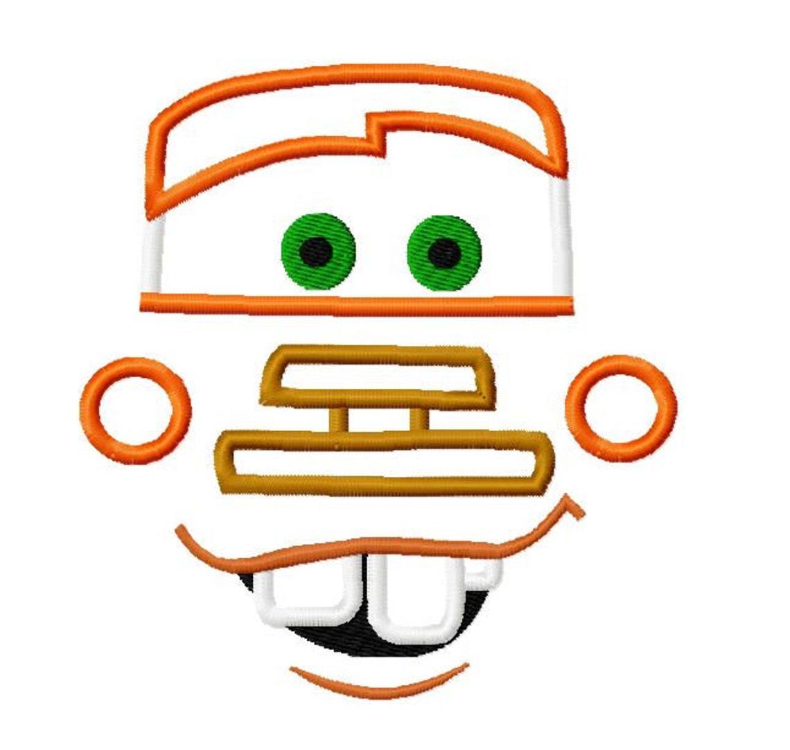 Character Face Mater Embroidery Applique Design - Etsy