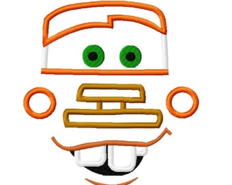 Character Face Mater Embroidery Applique Design
