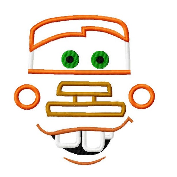 Character Face Mater Embroidery Applique Design