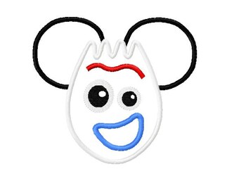 Character Inspired Mister Mouse Toy Book Handmade ForkE Embroidery Applique Design - 2 Designs in 1