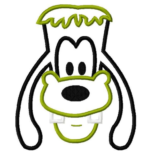 Character Inspired Goofy Frankie Embroidery Applique Design