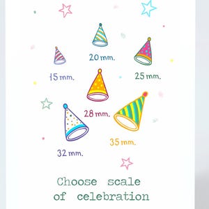 Cartão de aniversário Warhammer. Escolha a escala da celebração... Jogo de mesa em miniatura. Cartão de felicitações geek. Artprint por Sophie Grunnet