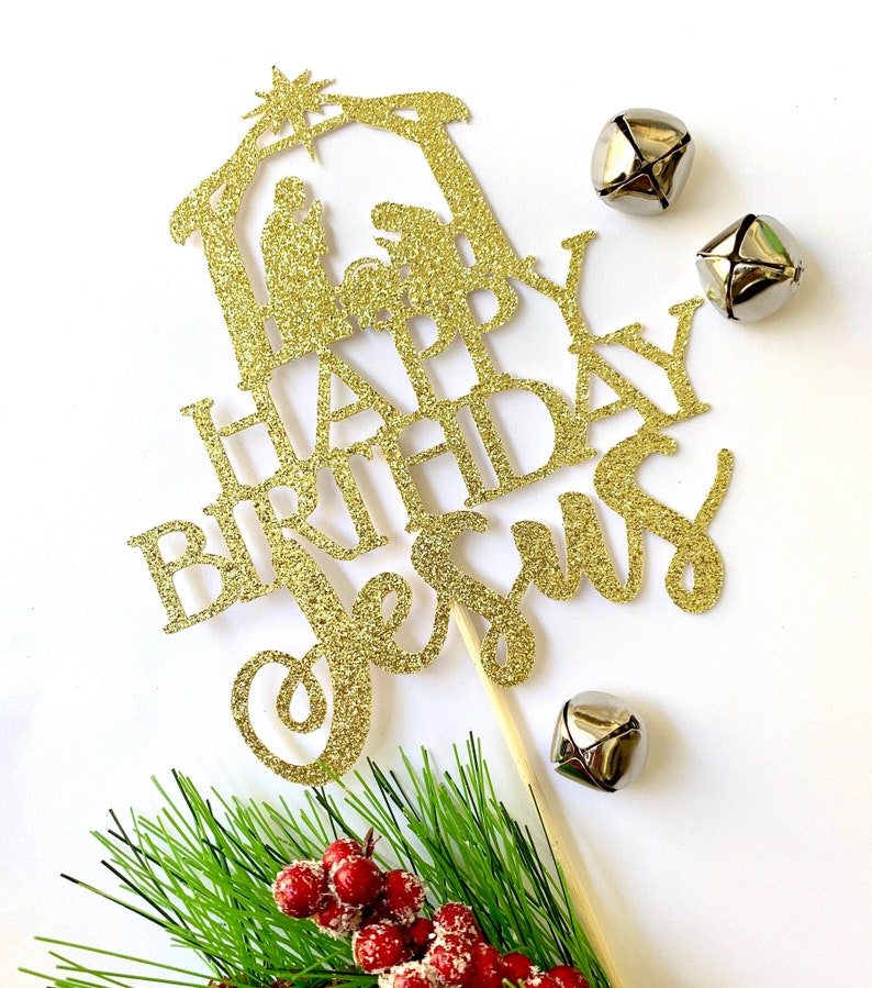 Happy Birthday Jesus Cake Topper Christmas Cake Topper Cake - Etsy