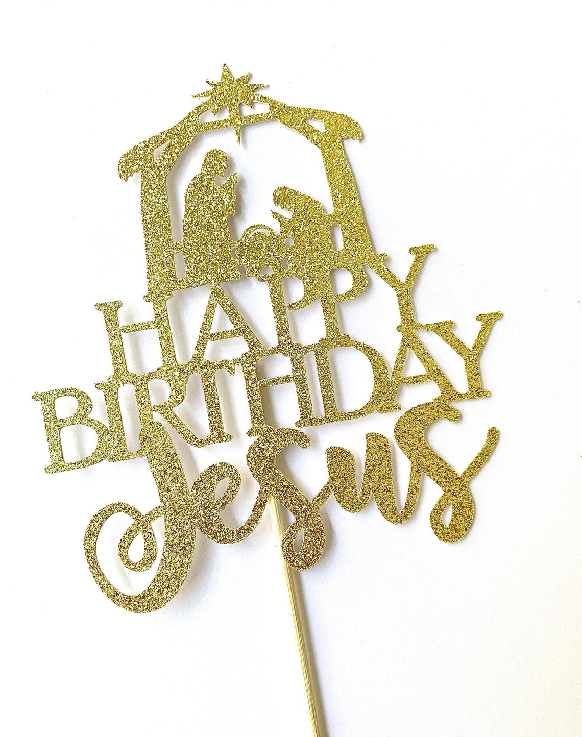 Happy Birthday Jesus Cake Topper Christmas Cake Topper Cake - Etsy