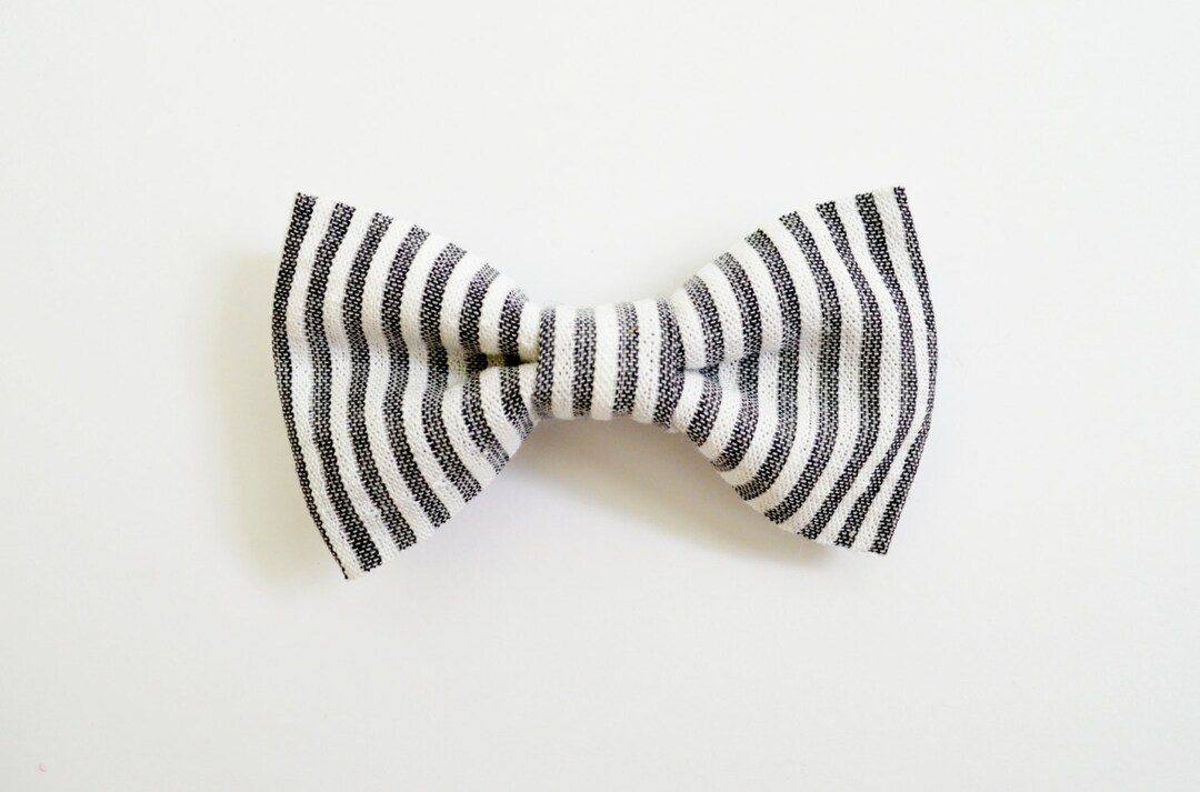 Gray Seersucker Boy Bow Tie Gray Striped Seersucker Boy Bow Etsy