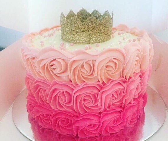 Couronne De Gateau Gateau Couronne De Princesse Couronne Etsy