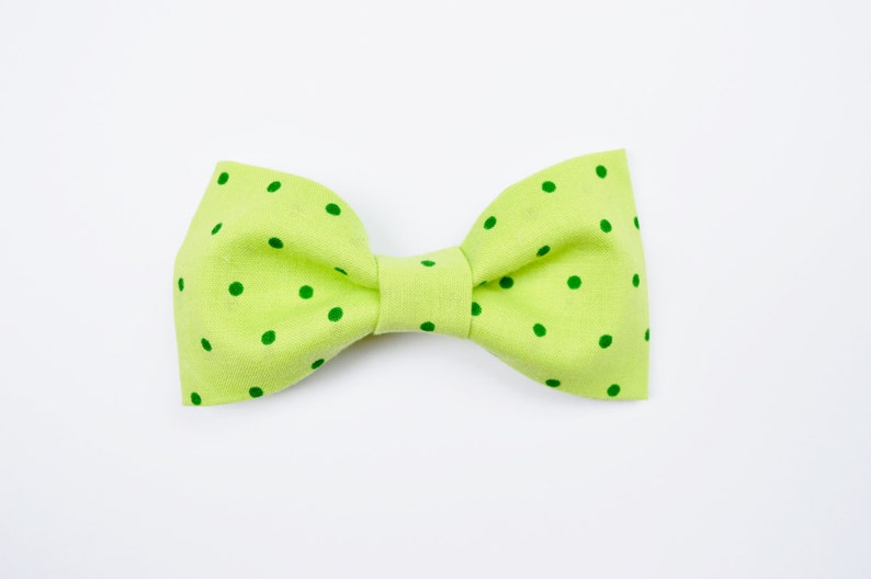 NEW Neon Green Polka Dot Black Tie NeckTie