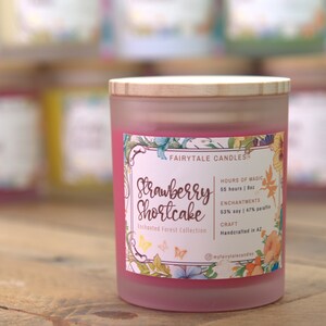 Strawberry Shortcake Scented Candle | Gift for Her | Birthday Gift | Sweet Smelling Candle | Pretty Pink Candle | Cute Candle