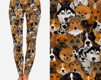 Dog Print Leggings | Etsy
