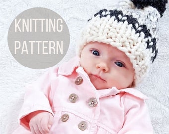 Strickmütze Muster, Baby Fair Isle Hut PDF, Strickmütze Muster Kind, Strickmütze Pom Pom, Strickmütze Muster Damen, Strickmütze Strickmuster