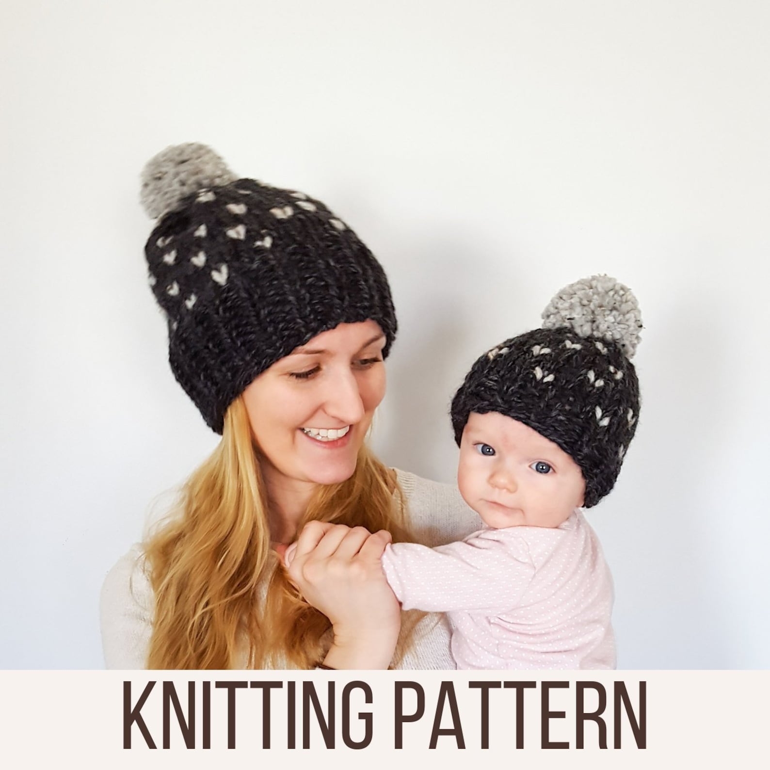 Knit Baby Hat Pattern, Fair Isle Knit Hat, Winter Hat, Newborn Photo