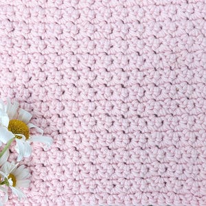 CROCHET PATTERN: Daisy Dots dishcloth crochet pattern, beginner crochet dish cloth pattern, easy washcloth crochet pattern