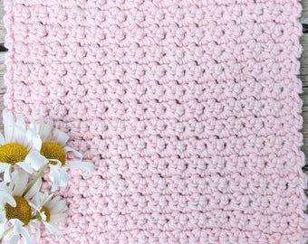 CROCHET PATTERN: Daisy Dots dishcloth crochet pattern, beginner crochet dish cloth pattern, easy washcloth crochet pattern