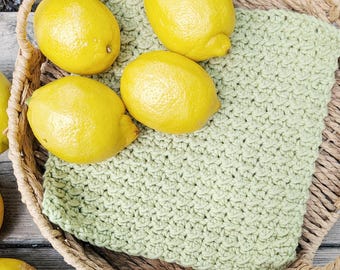 CROCHET PATTERN: Citrus Grove dishcloth crochet pattern, beginner crochet dish cloth pattern, easy washcloth crochet pattern