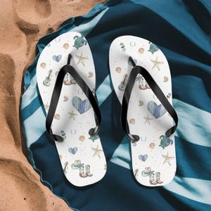 Coastal Cowgirl Flip Flops: Western Beach Bachelorette Sandals
