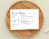 Modern Recipe Card Template: Minimalist Design, Editable Canva (Multiple Sizes) (Digital Download