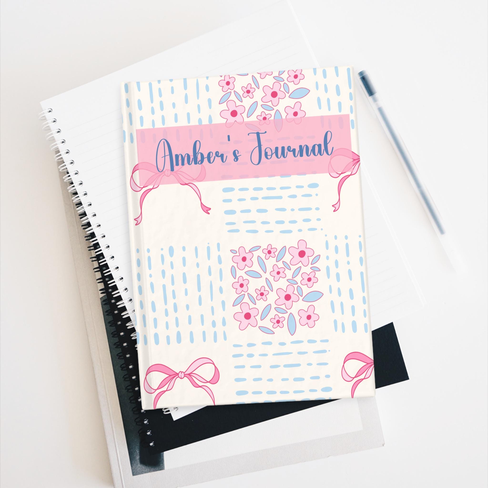 OXW Caderno De Cereja Com Laço Rosa Coquette, Caderno De Presentes Femininos Fofos Para Mulheres, Adolescentes, Presentes De Cereja Para Mulheres, Presentes Fofos Para Adolescentes, Diários Para