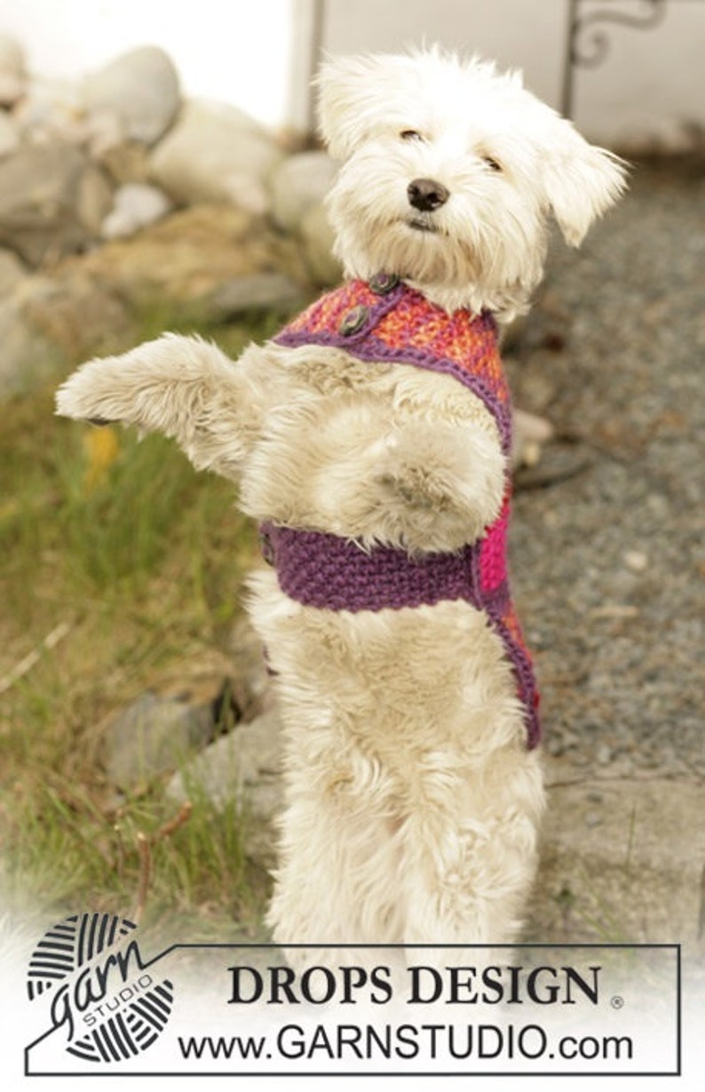 Dog Crochet Handmade Sweater / Coat / Vest soft Wool Sizes Etsy