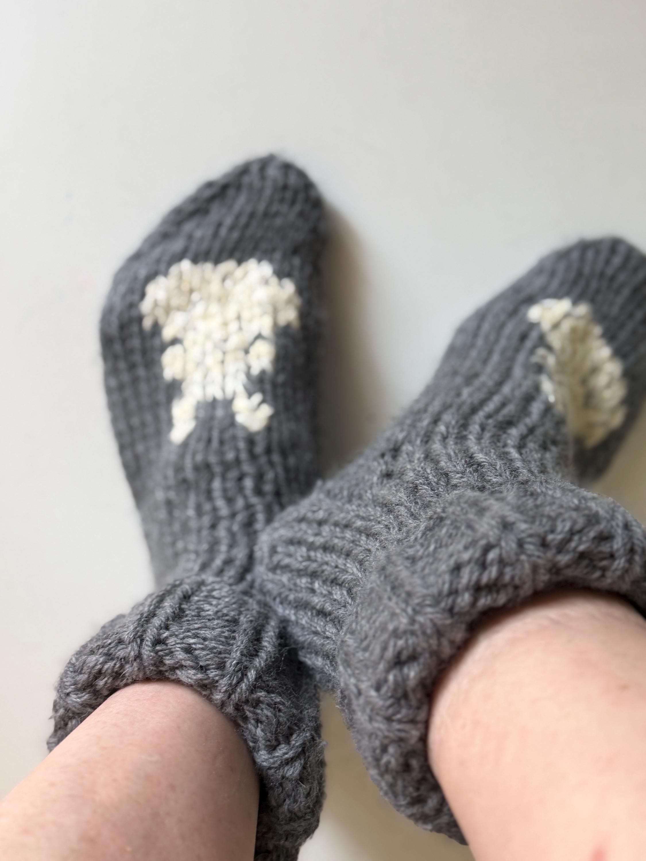 Alpaca Wool Socks with Easter Bunny, hand knit, birthday gift, easter, cozy, handmade, chunky