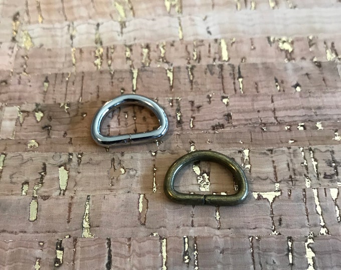 D-Ring - 5/8 Inch Wide - Dee Rings - Bag Hardware - 2 Minutes 2 Stitch