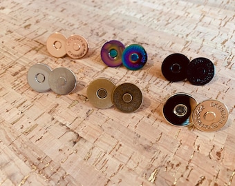 Round Magnetic Snap Clasps 14mm//18mm for Purses Bags DIY Leathercraft Projects