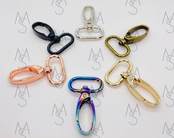 Swivel Clips - 1-Inch - 25mm - Lobster Clasp - Swivel Hooks - Bag Hardware - Strap Hooks - Strap Clips - 2 Minutes 2 Stitch
