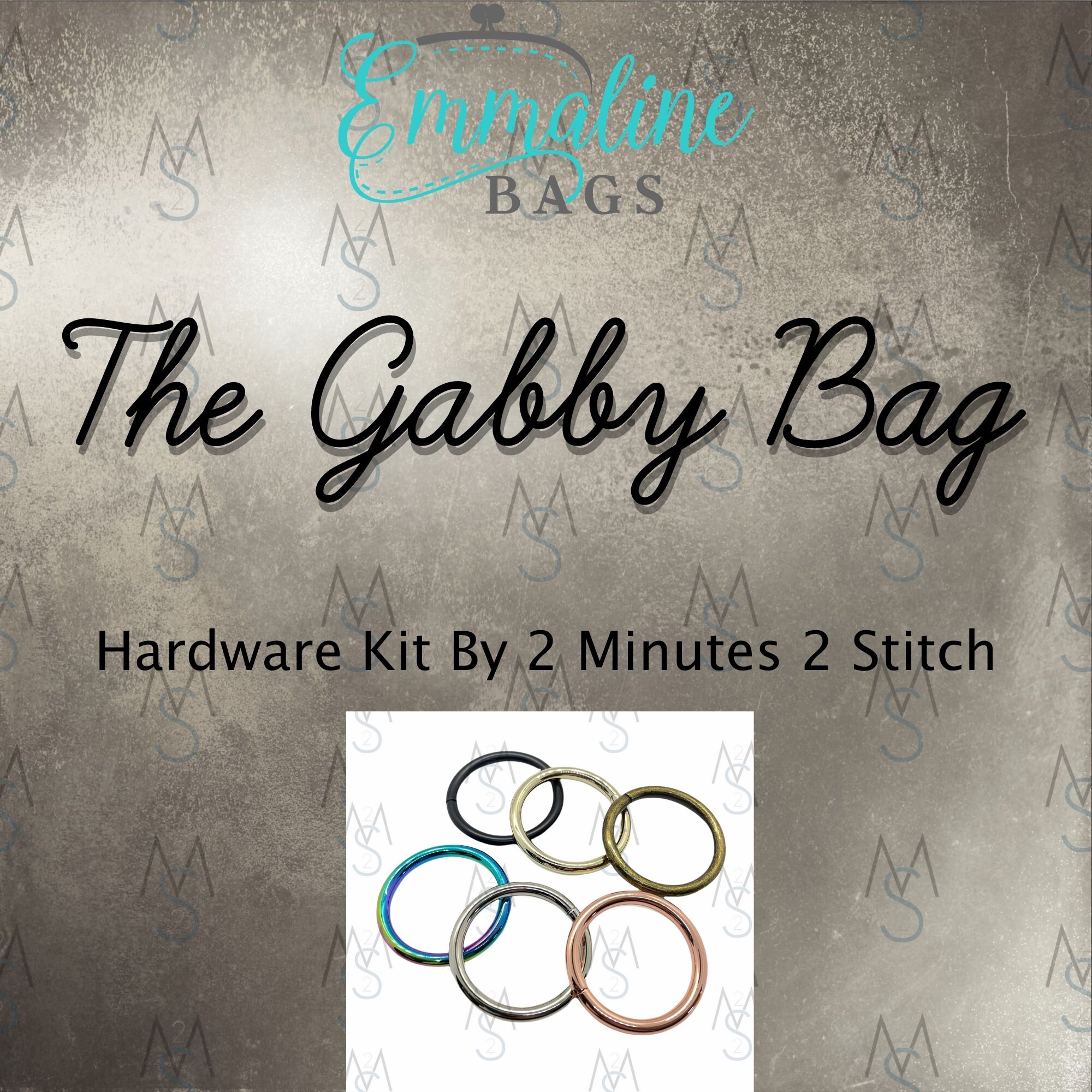 Gabby Bag Hardware Kit - Emmaline Bags - Hardware Kit by 2 Minutes 2 Stitch