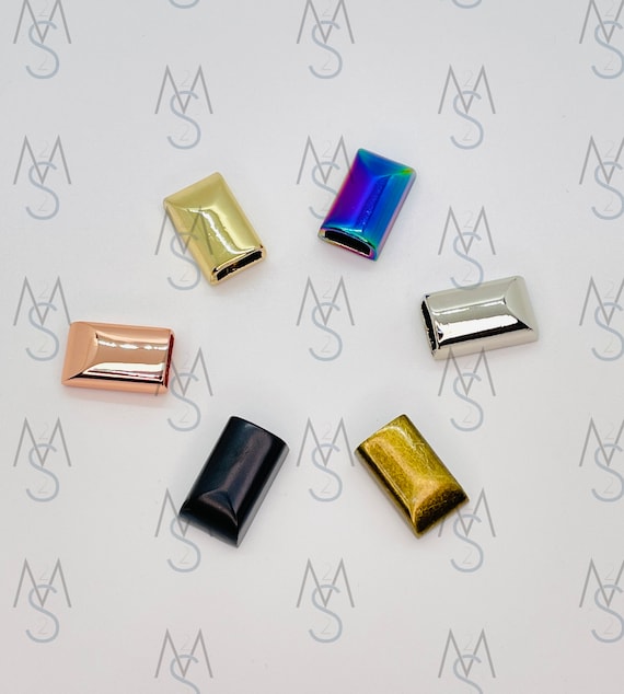 Rectangular Strap End Caps Rose Gold/Copper (1 1/2 Rectangular Strap End Caps Rose Gold/Copper (1 1/2