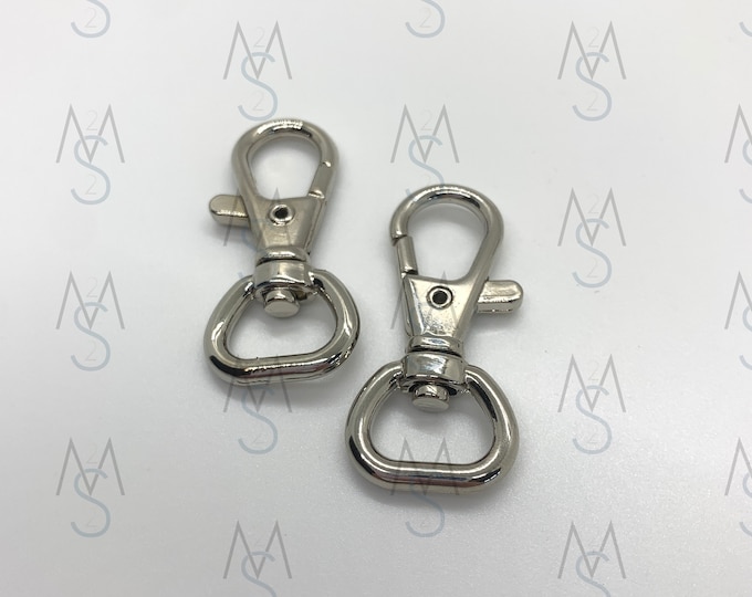 10 Small Swivel Clips - 1/2 Inch Swivel Clips - Bag Making Hardware - Bag Making Supplies - Tassel Clips