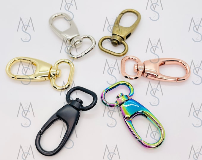 Swivel Clips - 3/4 Inch - Lobster Clasp - 19mm - Swivel Hooks - Bag Hardware - Strap Hooks - Strap Clips - 2 Minutes 2 Stitch