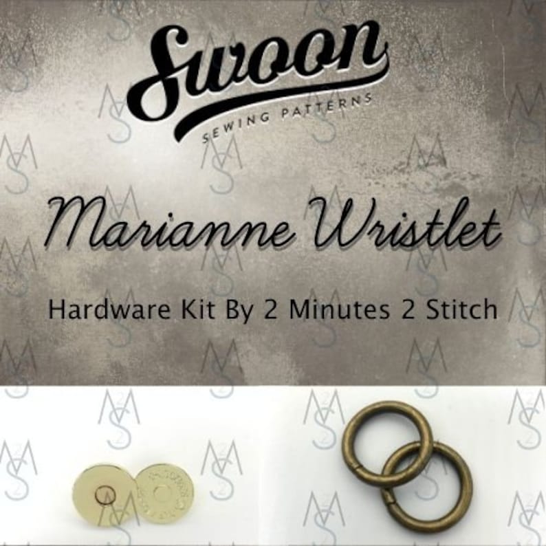 Marianne Wristlet Swoon Patterns Hardware Kit by 2 Minutes image 1