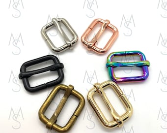 Strap Slides - 3/4 Inch Wide - Tri Glides - Adjustable Strap Slide - Strap Adjuster - Bag Hardware - 2 Minutes 2 Stitch