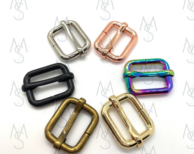 Strap Slides - 3/4 Inch Wide - Tri Glides - Adjustable Strap Slide - Strap Adjuster - Bag Hardware - 2 Minutes 2 Stitch
