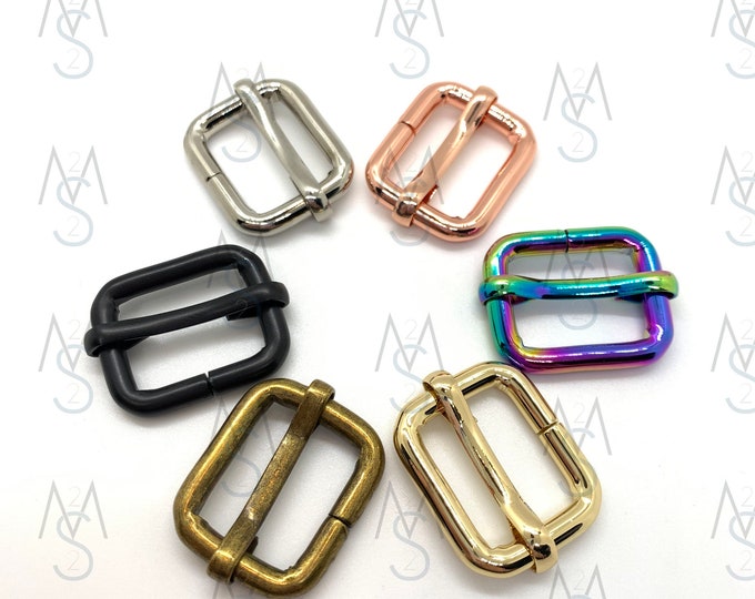 2 Pcs Metal Triangle Shaped Loop Button Decorative Hardware for DIY Bag  Handbag Purse Making Accessories, Rainbow