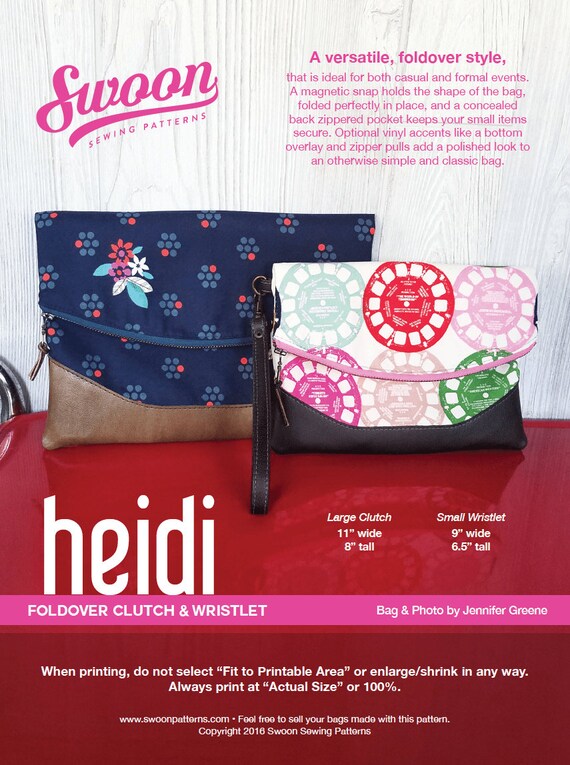 Heidi Foldover Clutch in Coral Roses