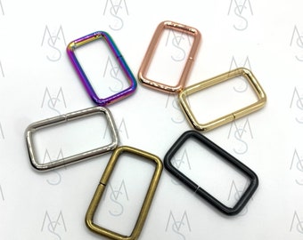 Rectangle Rings - 1-1/2 Inches Wide - 38mm - Square Bag Rings - Bag Hardware - 2 Minutes 2 Stitch