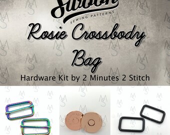 Rosie Crossbody Bag - Swoon Patterns - Swoon Hardware Kit - Rosie Hardware - Bag Hardware Kit - by 2 Minutes 2 Stitch