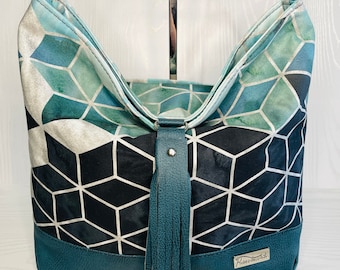 Stephie Shoulder Bag - Boho Bag - Handmade - Geo Bag - Vegan Leather