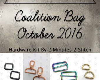 Coalition Bag Hardware Kit - Bag of the Month Club - Sew Sweetness - October 2016 Hardware Kit