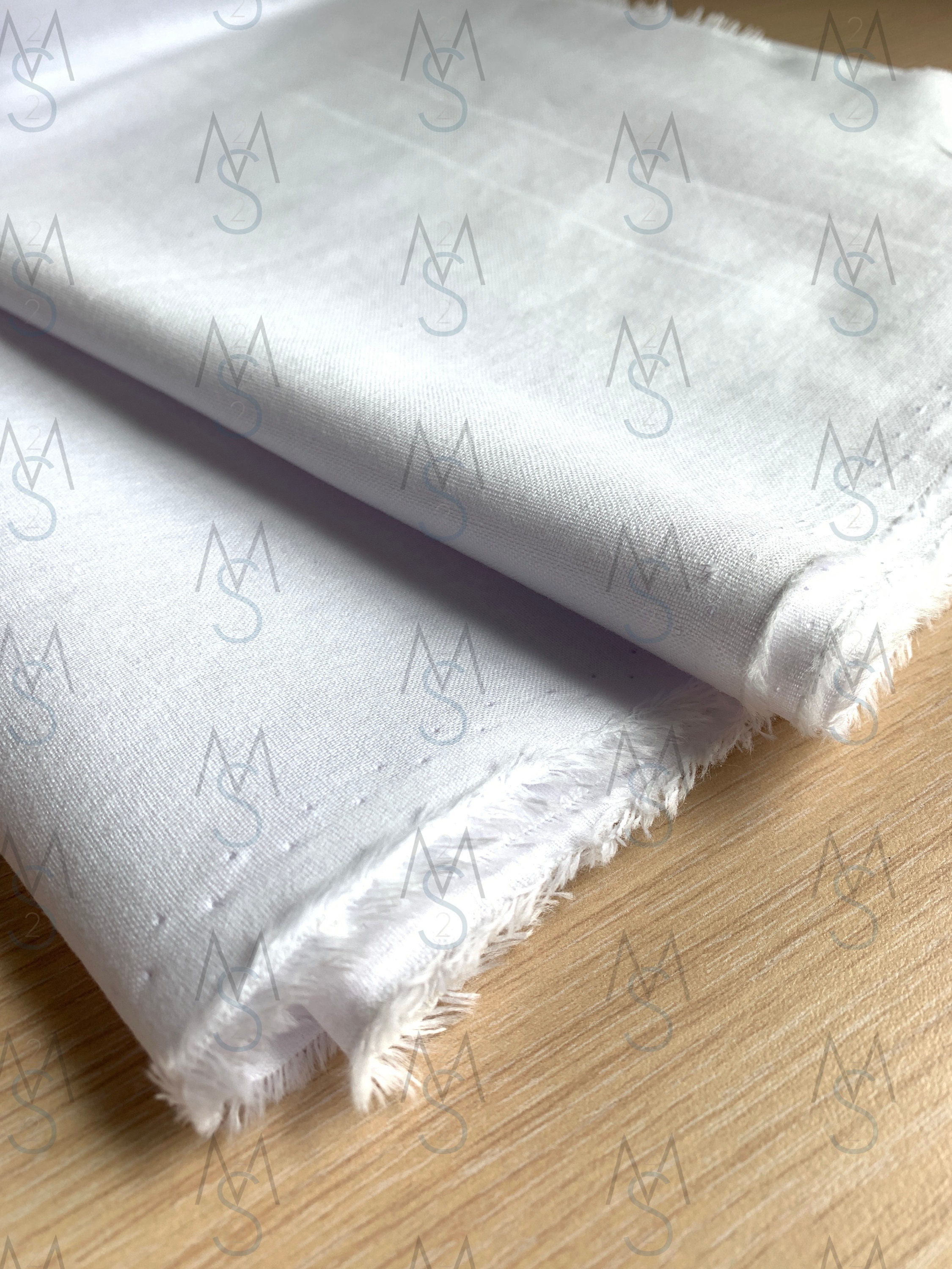 White Medium Weight Fusible Interfacing Fabric 60 wide x 3 yards  continuous.