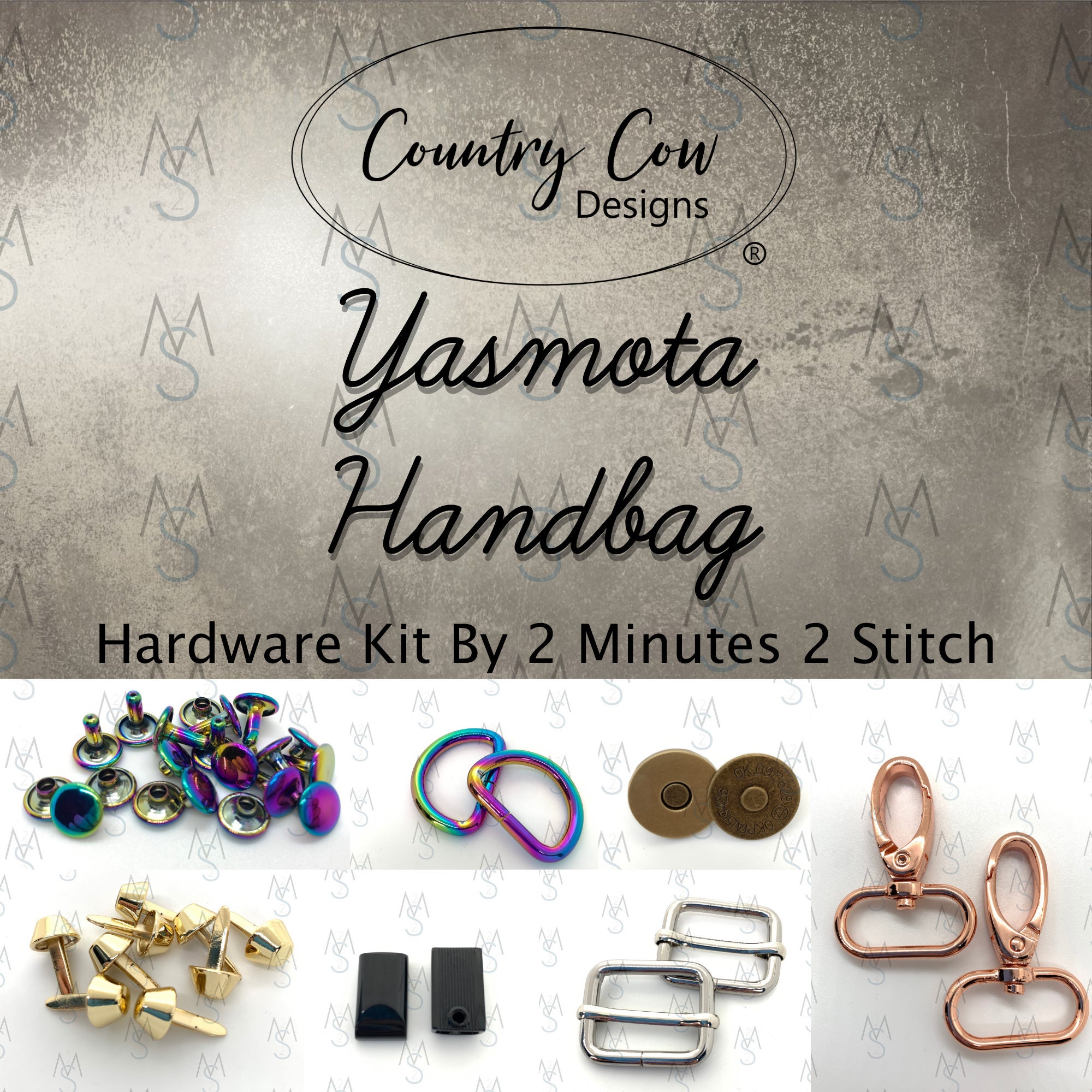 Yasmota Handbag Hardware Kit - Country Cow Designs - Hardware Kit by 2  Minutes 2 Stitch