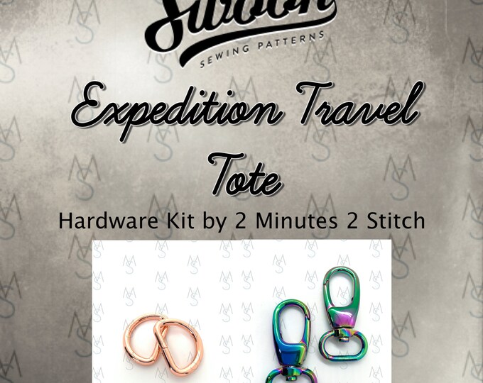Expedition Travel Tote - Swoon Patterns - Swoon Hardware Kit - Expedition Hardware - Bag Hardware Kit - 2 Minutes 2 Stitch