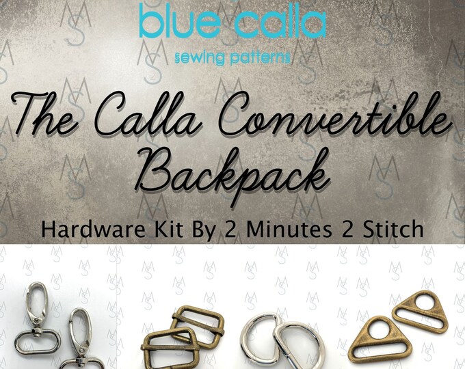 Calla Convertible Backpack - Blue Calla Hardware Kit - Backpack Hardware - Celine Allaert - 2 Minutes 2 Stich