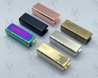 Metal Strap Ends - 1-Inch - Strap End Caps - Bag Hardware - 2 Minutes 2 Stitch