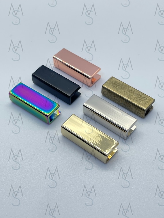 Rectangular Strap End Caps Antique Brass (1 1/2 Rectangular Strap End Caps Antique Brass (1 1/2