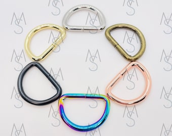 D-Rings - 1-Inch Wide - Dee Rings - Bag Hardware - Bag Rings - 2 Minutes 2 Stitch