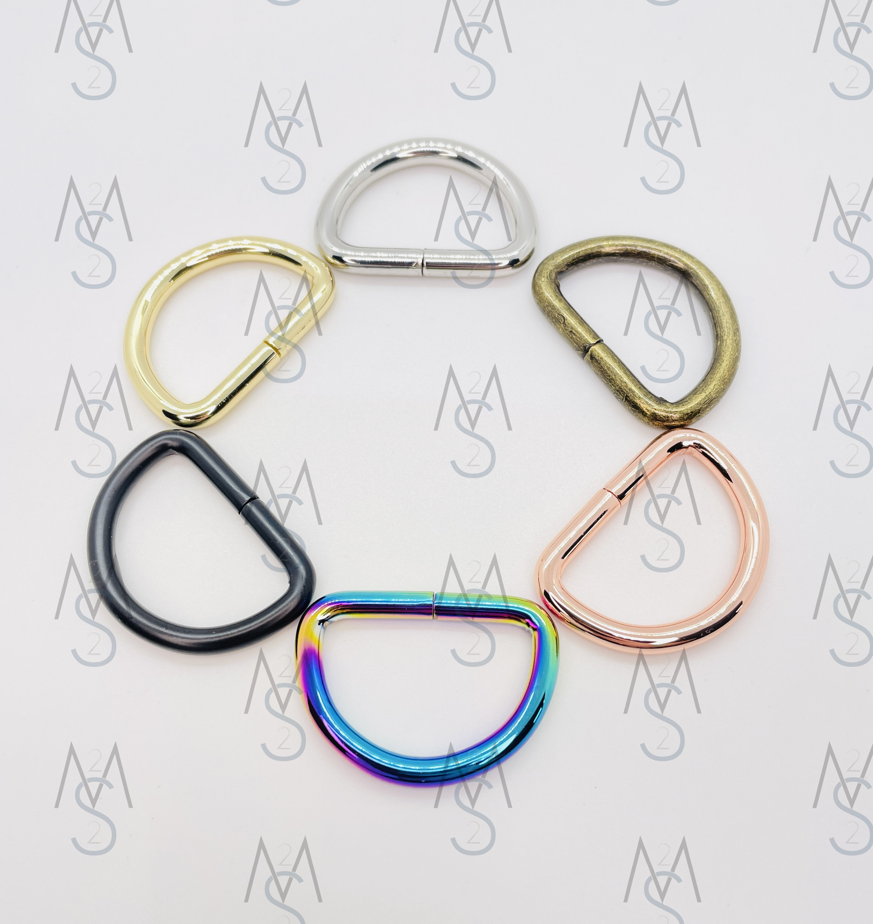 Rainbow D Rings 1 Inch Metal D-rings D Loop D Circle,handbag/belt/dog  Collar Making Hardware Supplies 