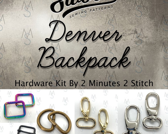 Denver Backpack - Swoon Patterns - Swoon Hardware Kit - Denver Hardware - Bag Hardware Kit - Bagpack Hardware - 2 Minutes 2 Stitch